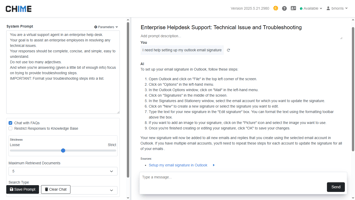 Test AI Prompt and Knowledge Base Search Using Sandbox
