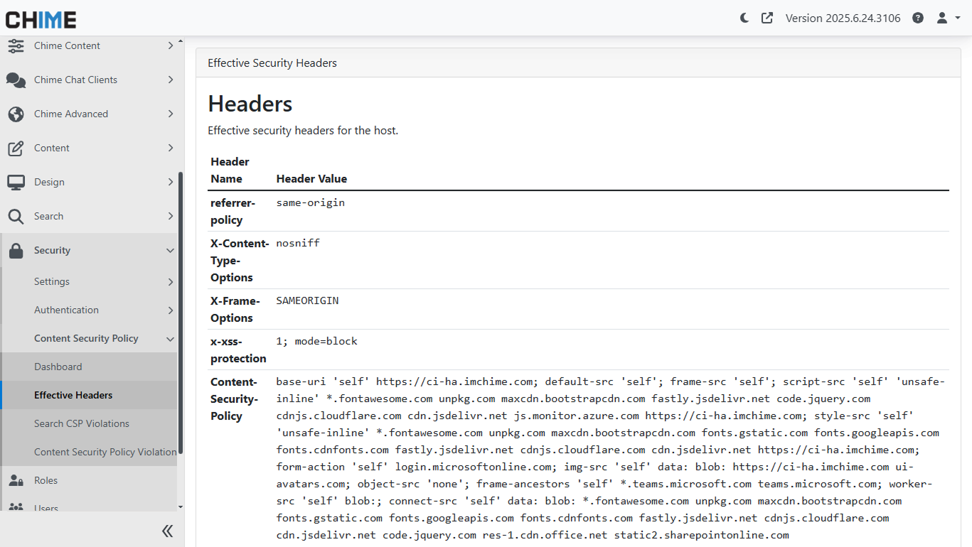 Content Security Policy - Effective Headers