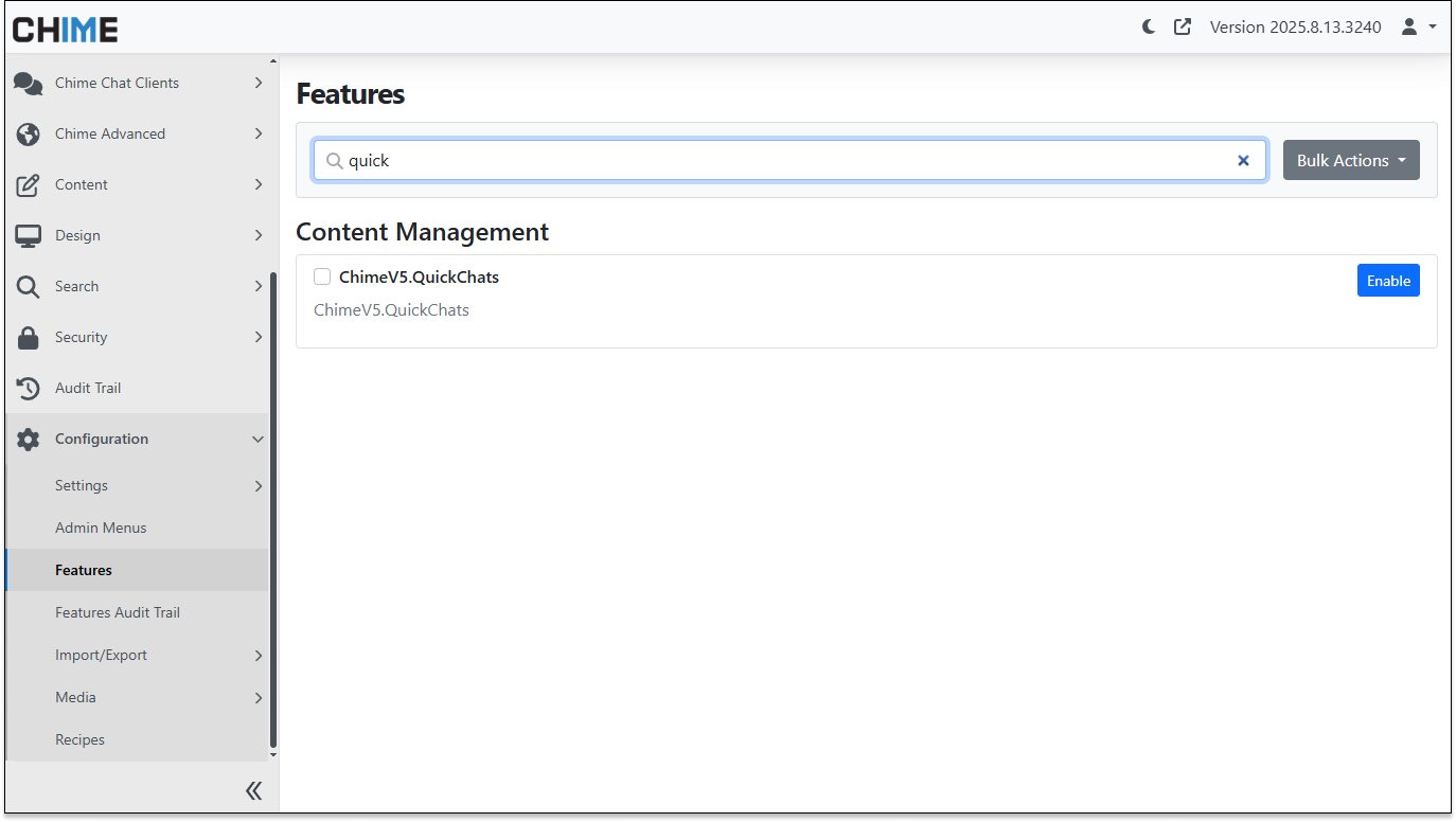 Features - Quick Chats