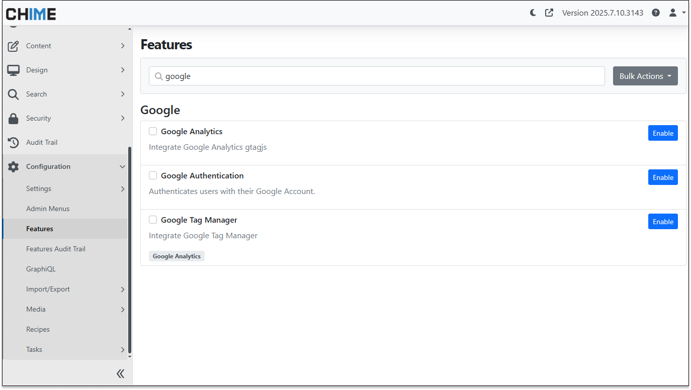 Google Tag Manager Feature