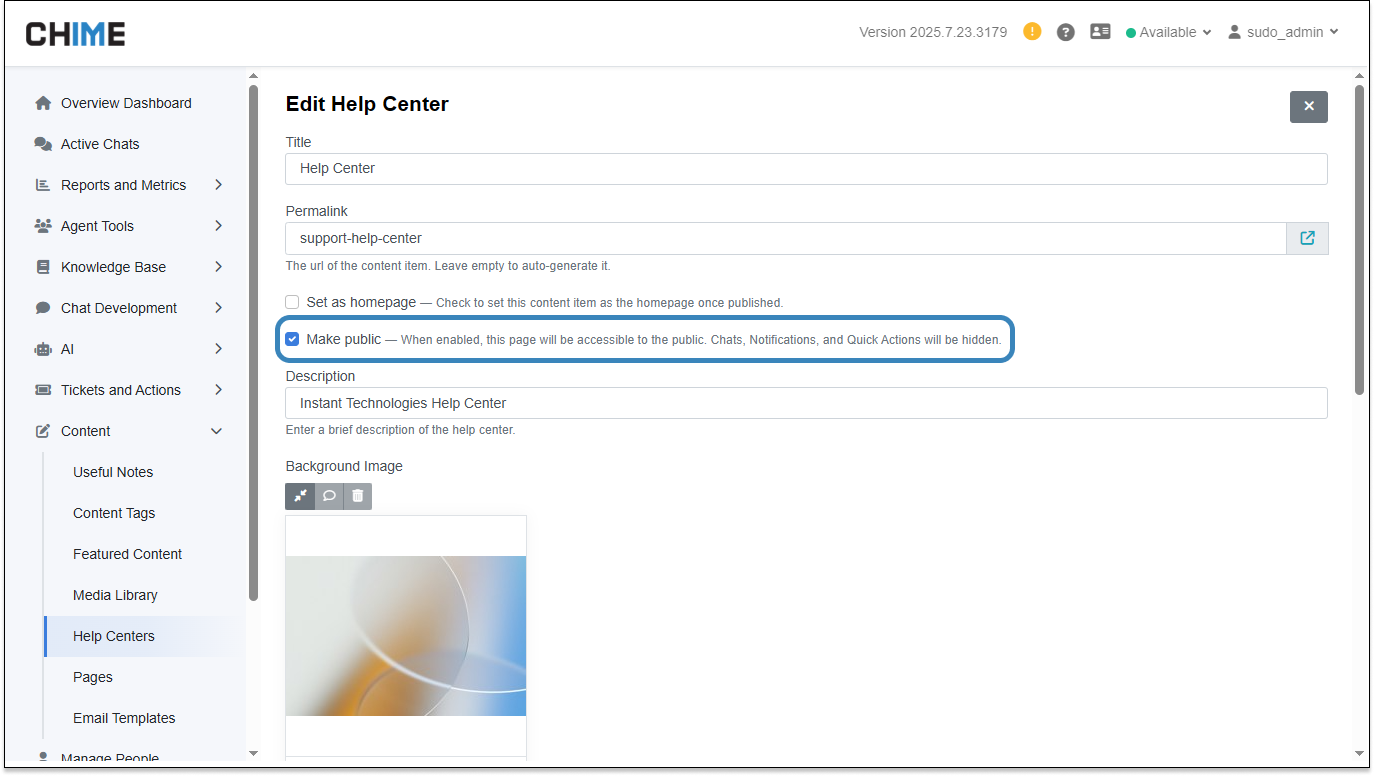 Help Center - Make Public Toggle