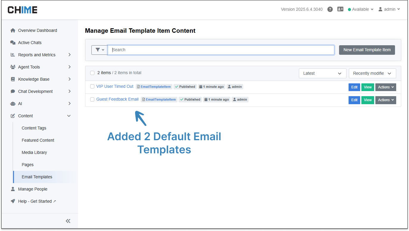 Manager Dashboard - Email Templates
