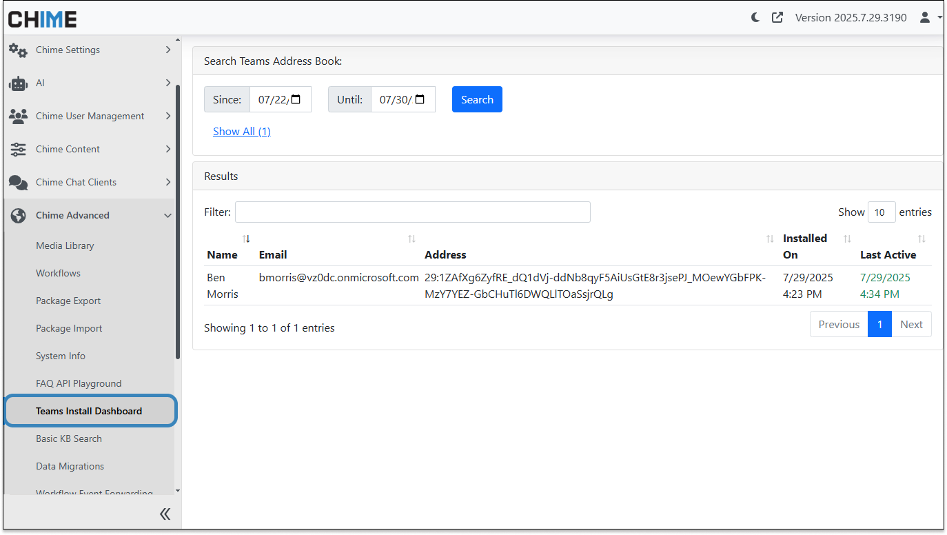 Teams Address Book - All Teams Users