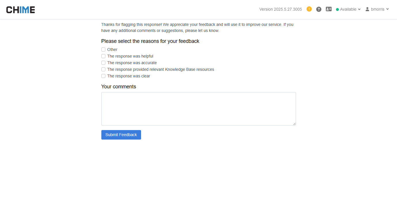 Webclient - Positive AI Feedback Form