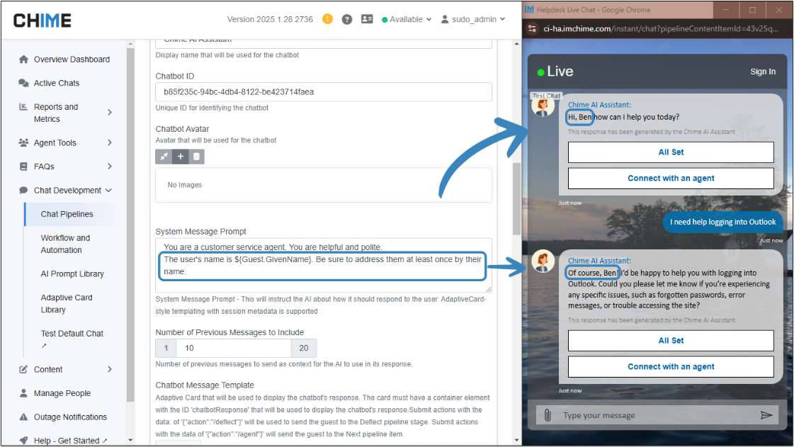 Use Metadata Within Chatbot AI Prompts