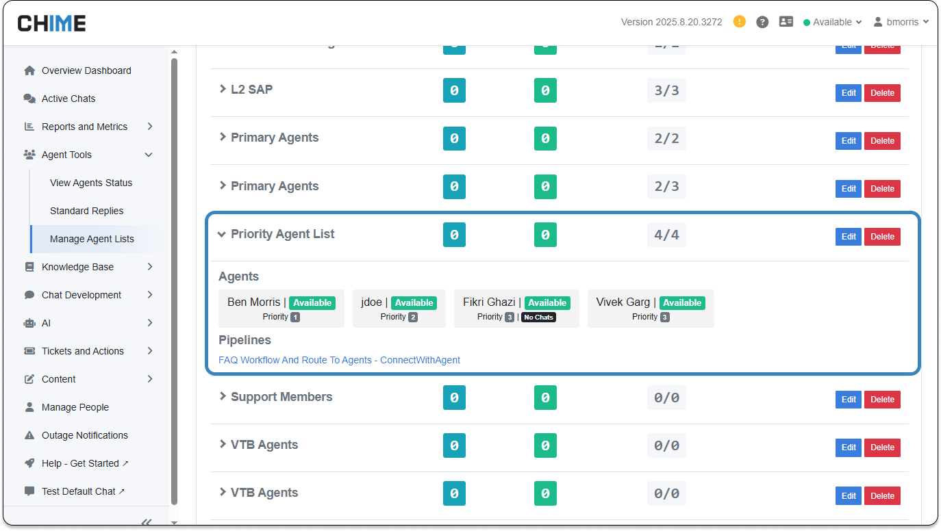 Agent List - Agents By Priority Agent List - Agents By Priority