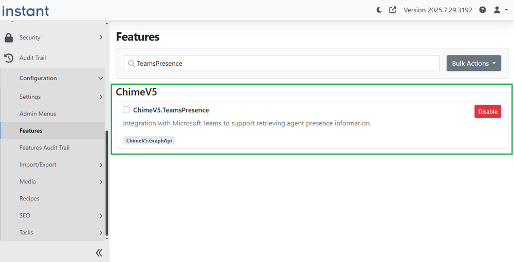 Enable syncing agent user availability with Microsoft Teams presence
