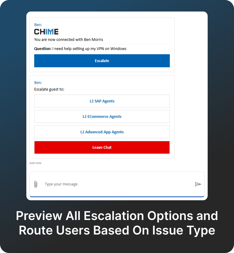 Connect To Agent With Escalation Agent Example