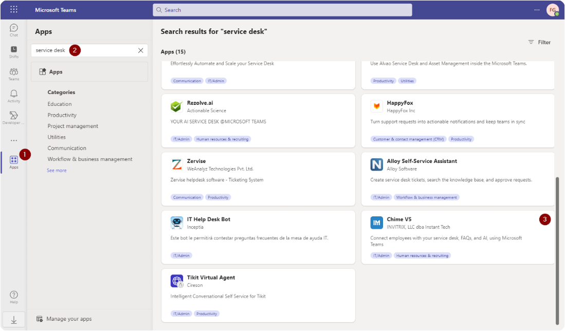 Microsoft Teams - View V5 App In Apps Store