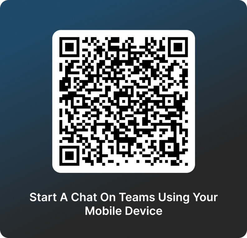 QR Code - Start Chat on Teams Using Mobile Device-1 QR Code - Start Chat on Teams Using Mobile Device-1
